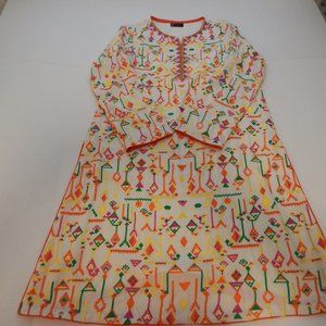 Rang Ja Embroidered Sleeves and Front Pret